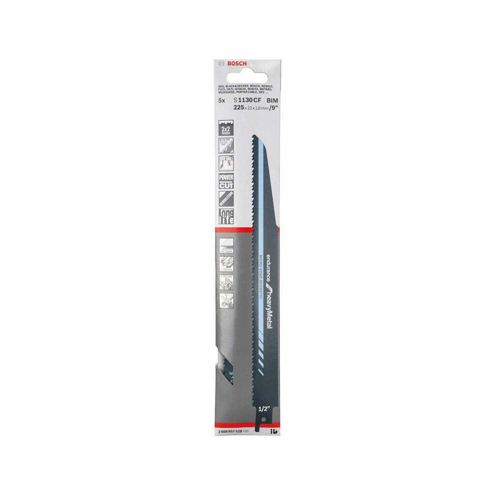 Lames de scie sabre S1130CF pour metal Bosch 2608657528