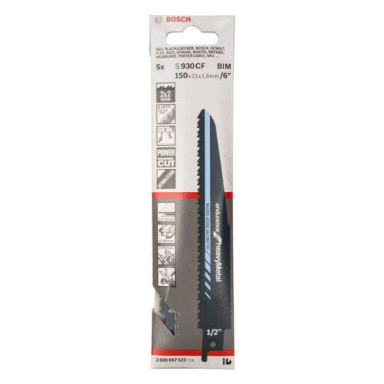 Lames de scie sabre S930CF pour metal Bosch 2608657527