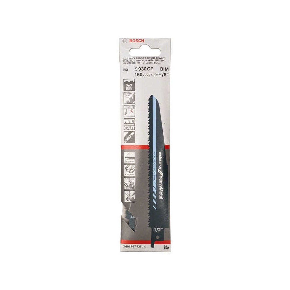 Lames de scie sabre S930CF pour metal Bosch 2608657527