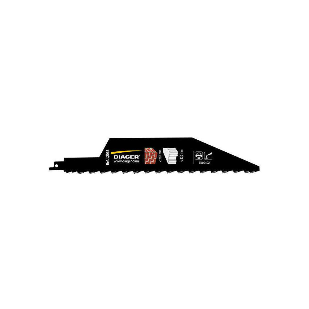 Lame de scie sabre carbure pour brique diager L206SL3001