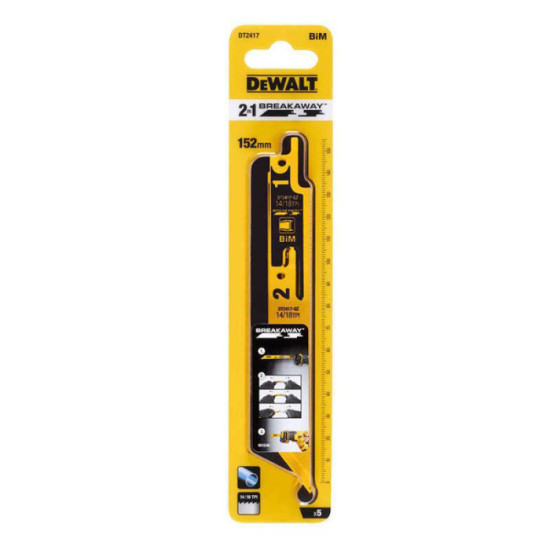 Lames de scie sabre secable bim pour metal 152 mm 5 pcs Dewalt DT2417 qz