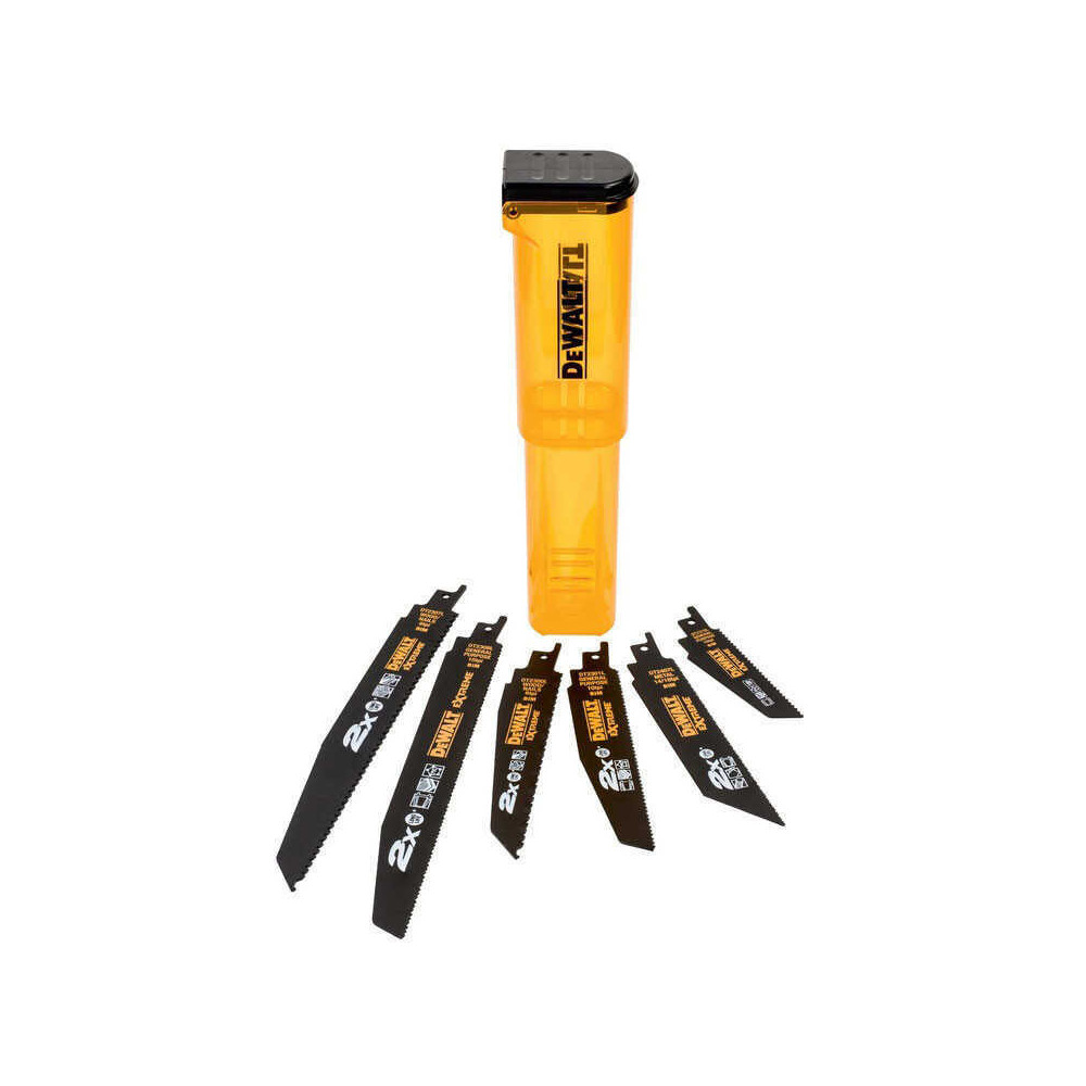 Coffret de lames pour scie sabre bi metal avec revetement 6 pcs Dewalt DT2440L