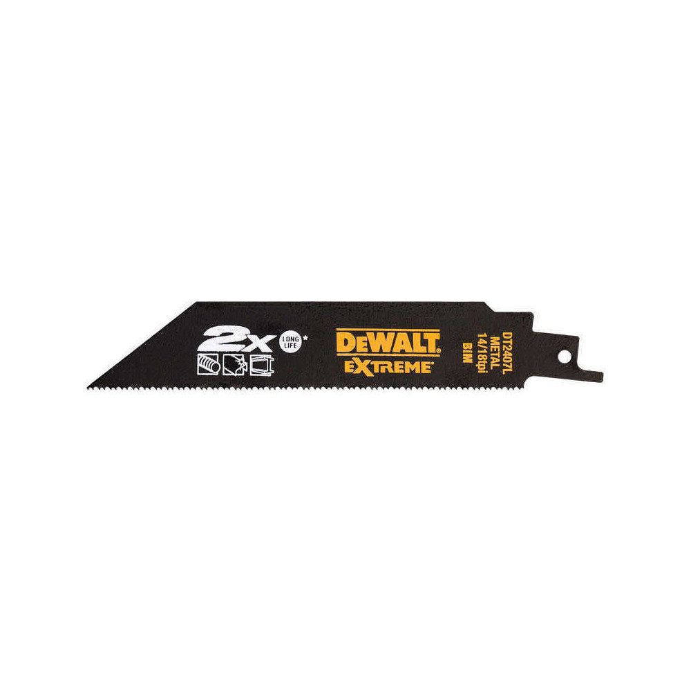 Coffret de lames pour scie sabre bi metal avec revetement 6 pcs Dewalt DT2440L