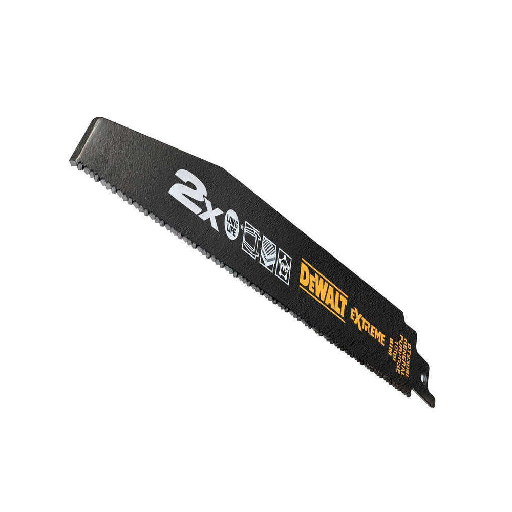 Coffret de lames pour scie sabre bi metal avec revetement 6 pcs Dewalt DT2440L
