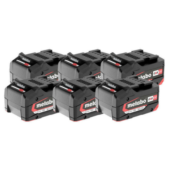 Pack 6 batteries li power 18V Metabo 625152000