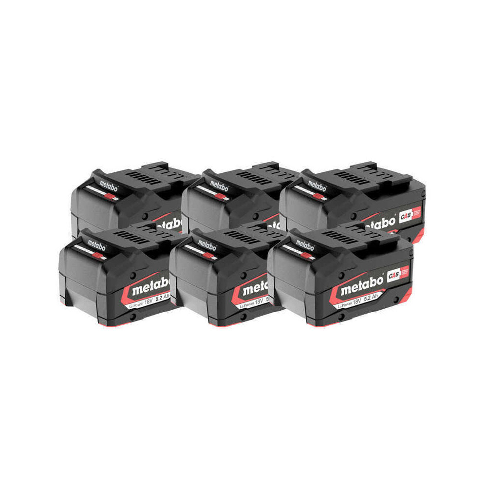 Pack 6 batteries li power 18V Metabo 625152000
