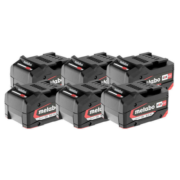 Pack 6 batteries li power 18V Metabo 625152000