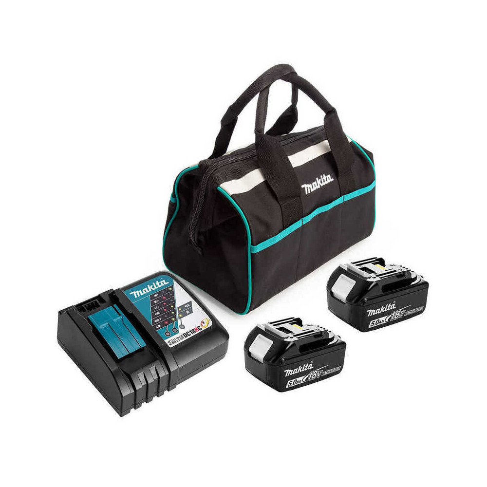 Starter kit batterie BL1850B chargeur DC18RC dans sac de transport Makita