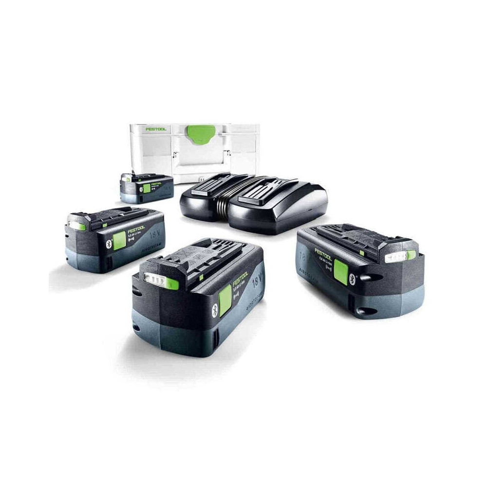 Set energie 18V 4X 50 ah avec chargeur double sys 18V 4X50 tcl 6 duo Festool 577709