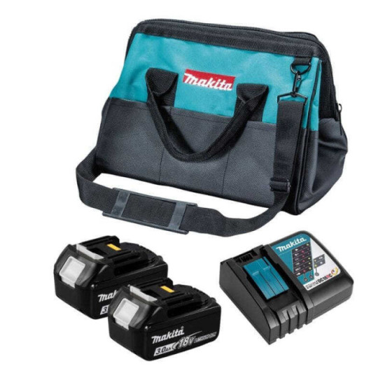 Pack energie batterie chargeur 18V avec sac Makita BL1830B DC18RC