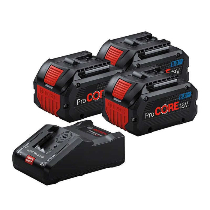 Pack power 18V procore 3X8 ah chargeur GAL18V 160C Bosch 0615990N2F