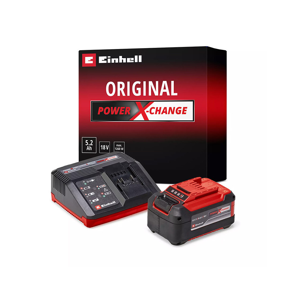 Pack energie power x change 1X52 ah chargeur Einhell 4512114