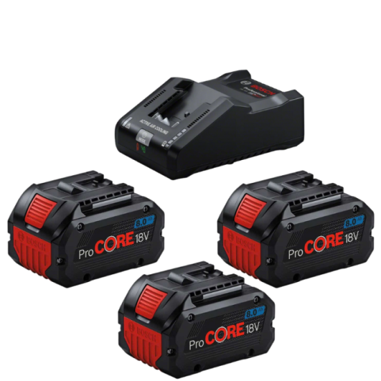Pack batterie 3X80 ah avec chargeur 18V Bosch 0615A5004Y