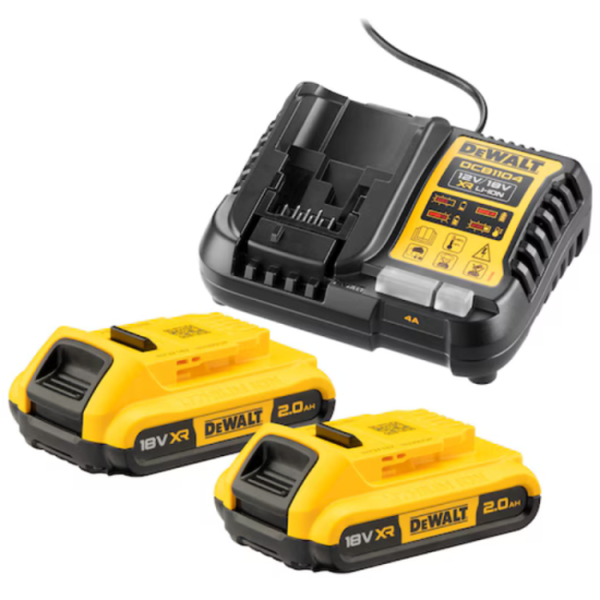 Pack energie xr 18V 2X20 ah avec chargeur Dewalt DCB1104D2 qw