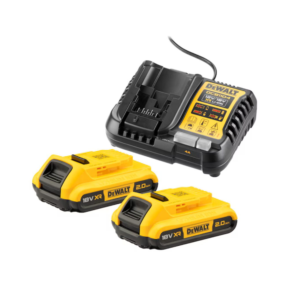 Pack energie xr 18V 2X20 ah avec chargeur Dewalt DCB1104D2 qw