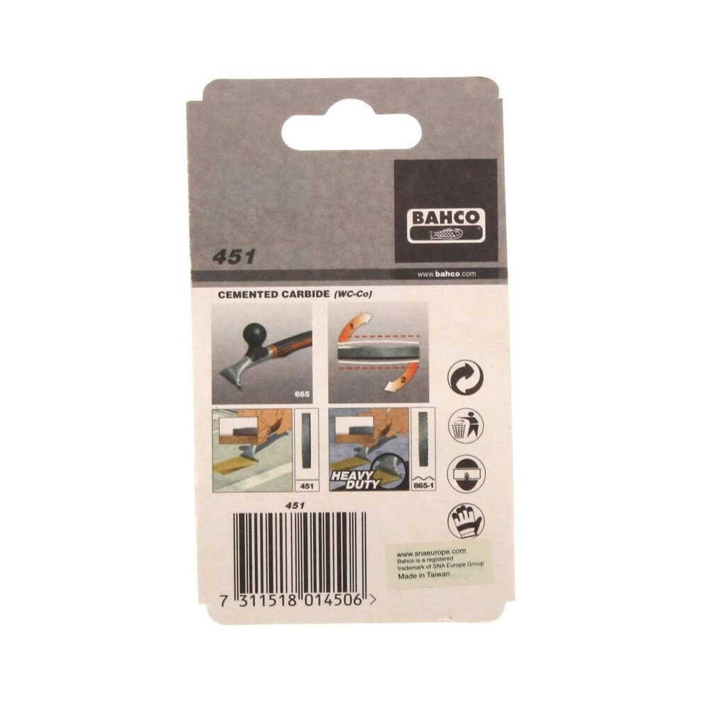 Lame de grattoirs argent 65 mm Bahco BAH451
