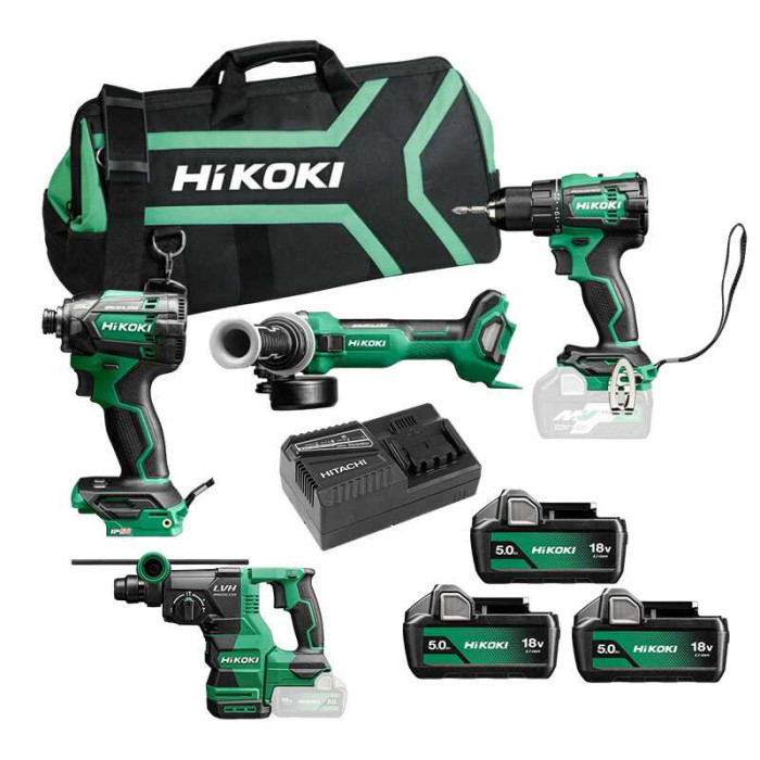 HiKOKI KC18DEWHZ Pack 4 outils sans fil 18V 3x5,0Ah | ProForPro