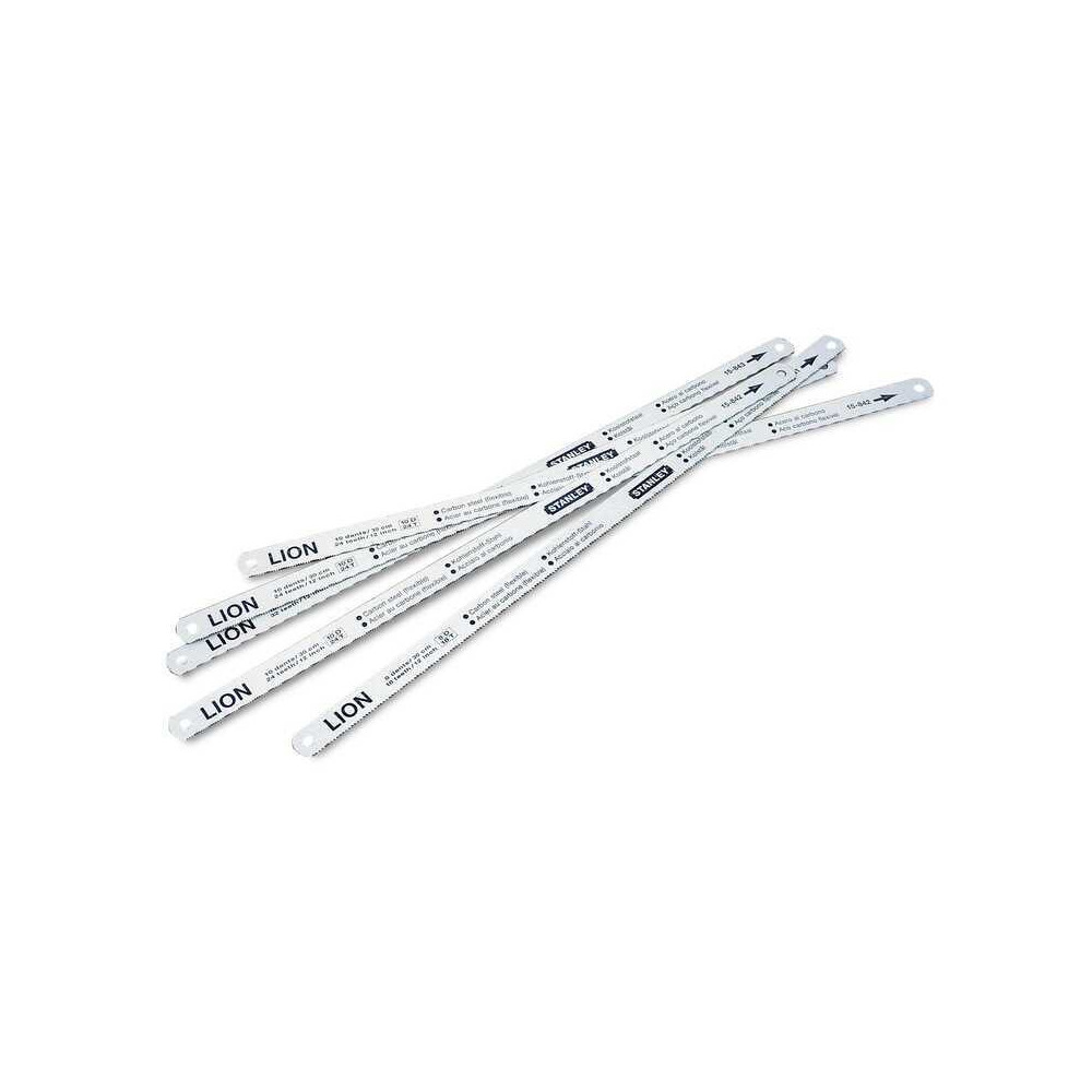 Lot de 5 lames de scie a metaux Stanley 0 15 801