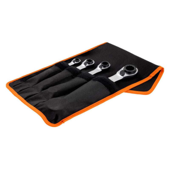 Jeu de cles polygonales a cliquet Bahco S4RM4T