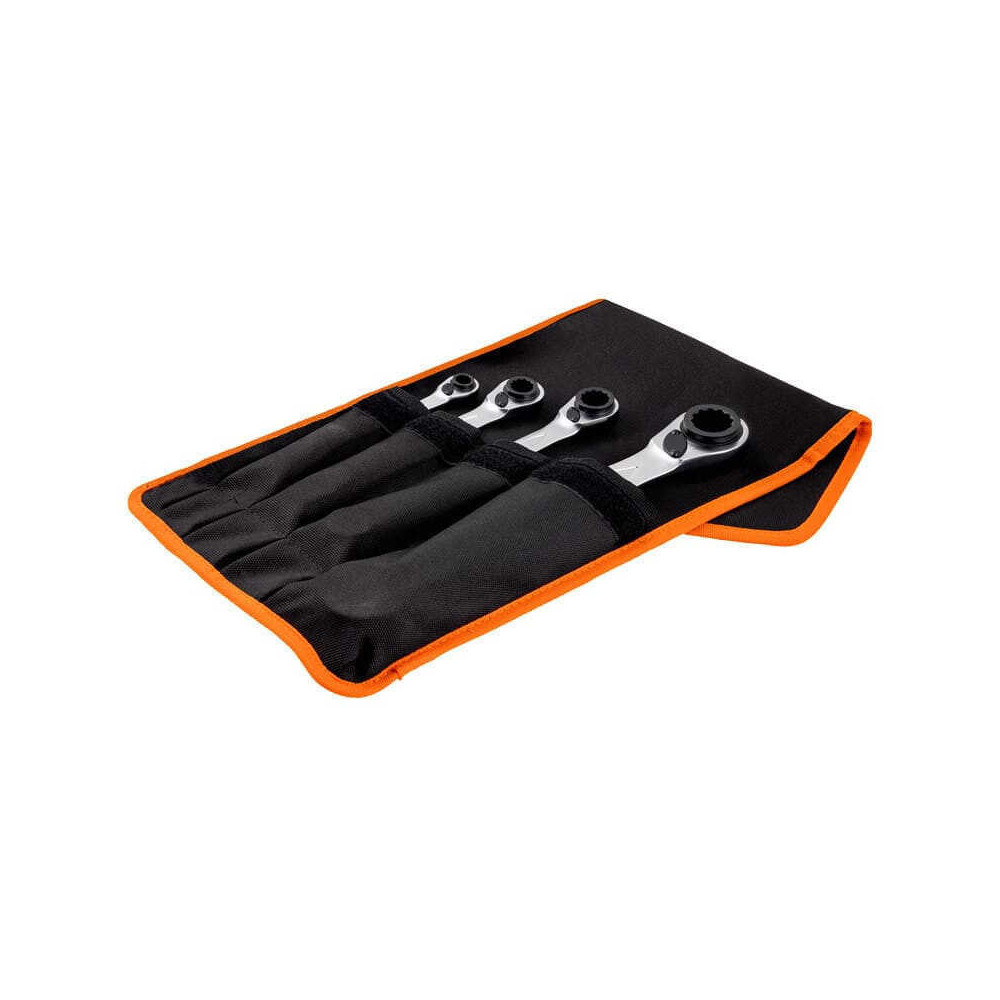 Jeu de cles polygonales a cliquet Bahco S4RM4T