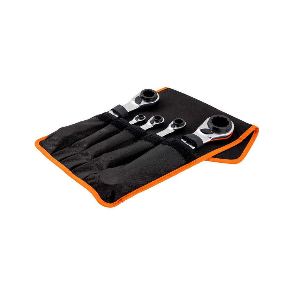 Jeu de cles polygonales a cliquet Bahco S4RM5T