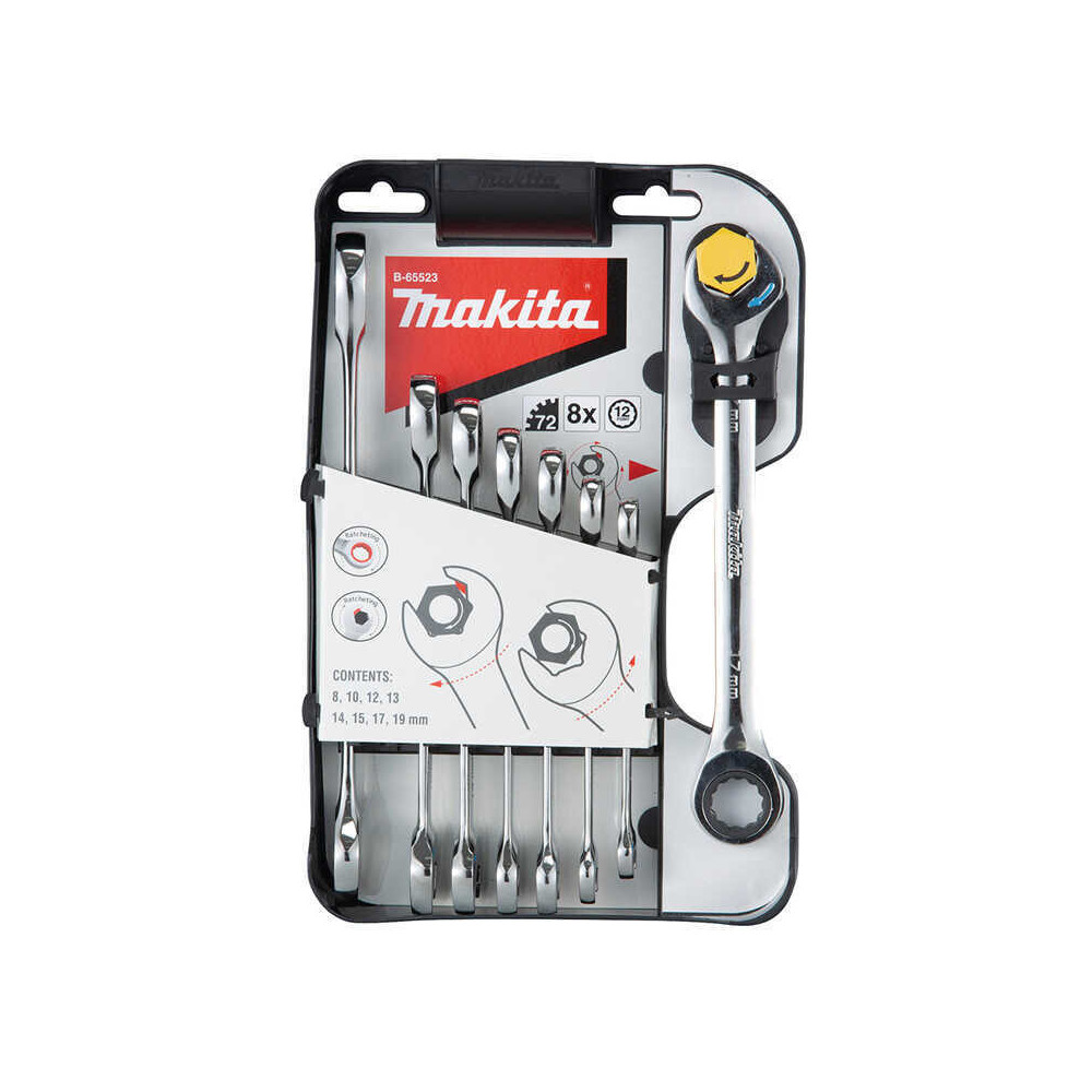 Jeu de cle mixte a cliquet Makita b 65523