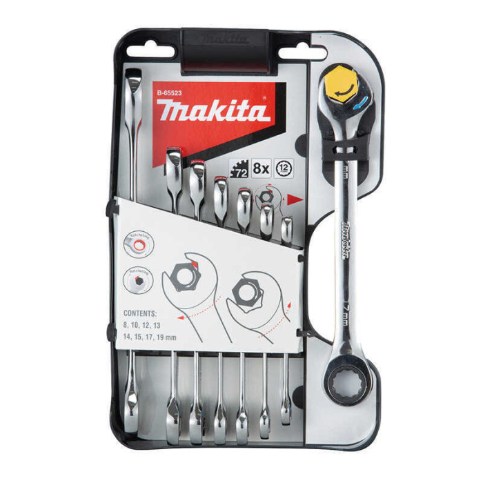 Jeu de cle mixte a cliquet Makita b 65523