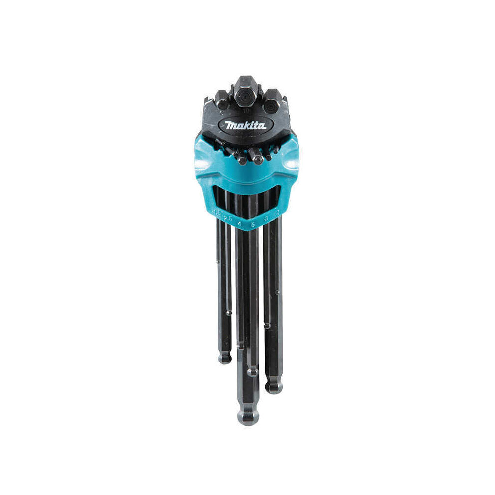 Jeu de 9 cles hexagonales a rotules Makita b 65894