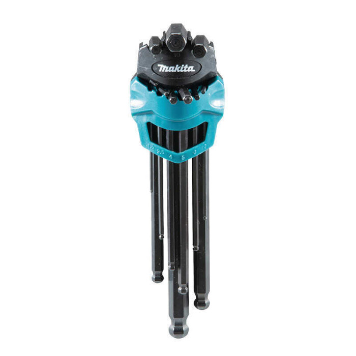 Jeu de 9 cles hexagonales a rotules Makita b 65894
