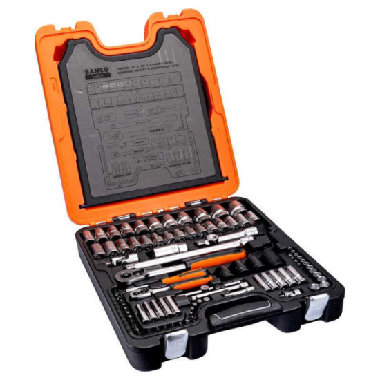 Jeu de douilles cles mixtes douilles tournevis Bahco S108