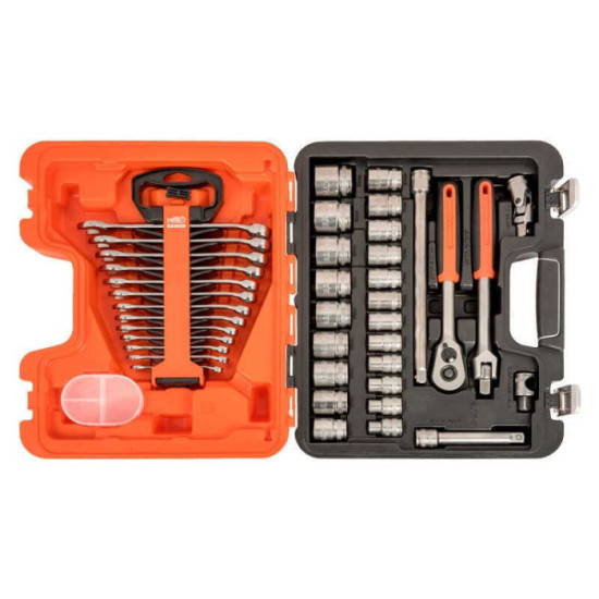 Jeu de douilles metrique et jeu de cles mixtes Bahco S400