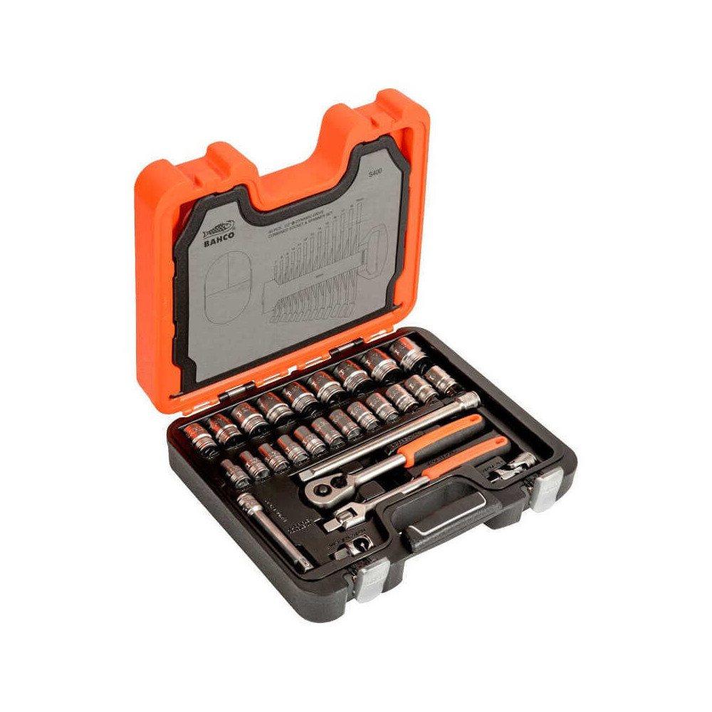 Jeu de douilles metrique et jeu de cles mixtes Bahco S400