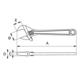 Cle molette Bahco 9035