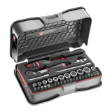 Coffret douilles 6 pans metriques embouts 37PCS 14 Facom R161 6M6PB