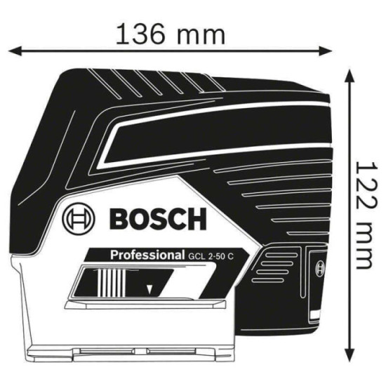 Laser points et lignes combine 12V 1X20 ah GCL2 50 c support RM3 Bosch 0601066G04