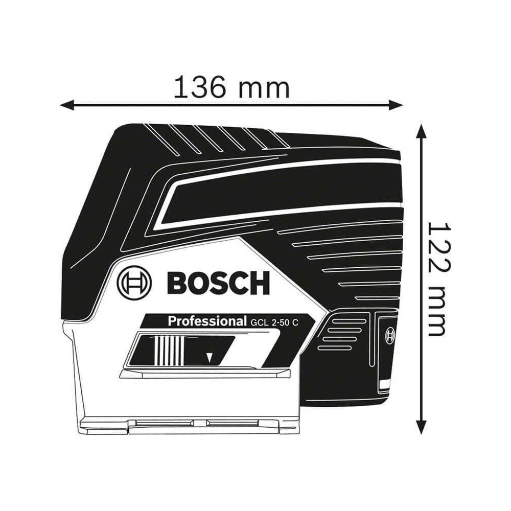Laser points et lignes combine 12V 1X20 ah GCL2 50 c support RM3 Bosch 0601066G04