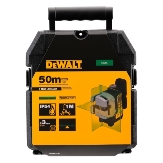 Niveau laser multilignes 3 faisceaux verts 4 piles aa Dewalt DW089CG xj