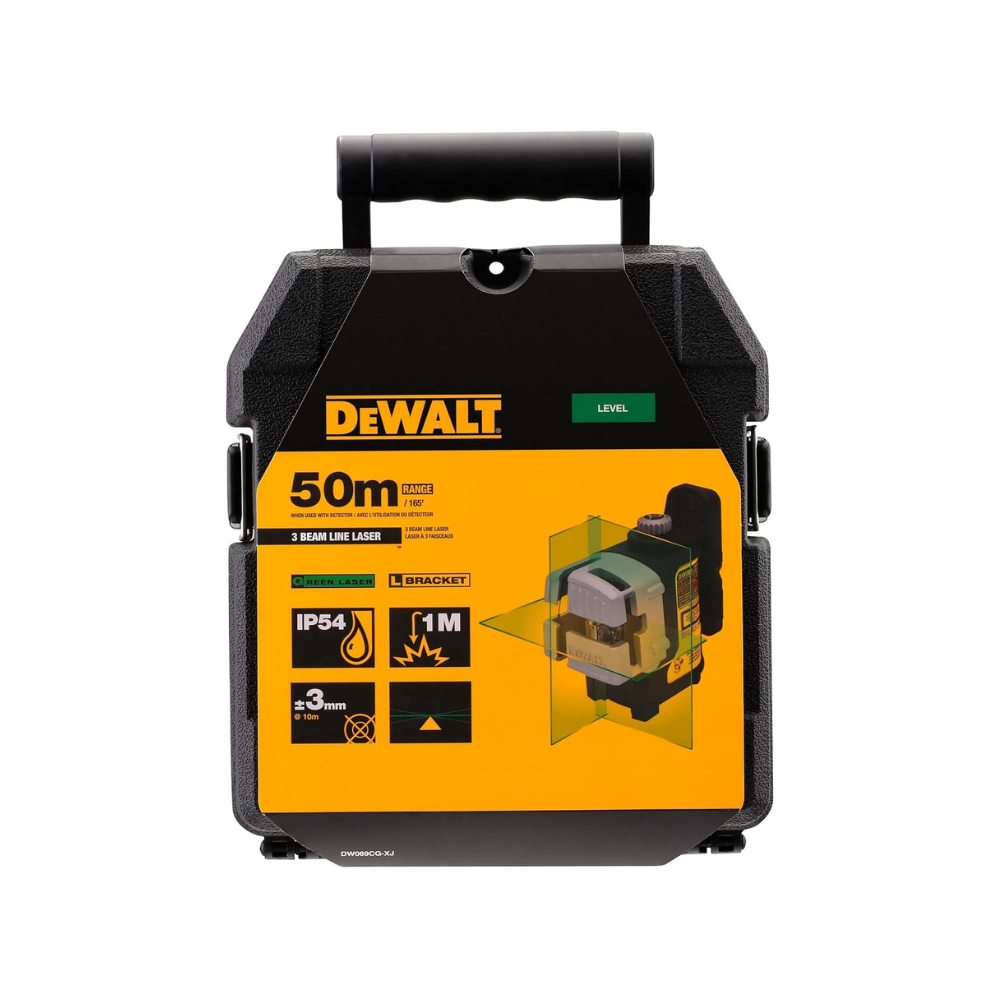 Niveau laser multilignes 3 faisceaux verts 4 piles aa Dewalt DW089CG xj