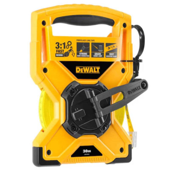 Mètre ruban cadre fibre verre 30 m DeWalt DWHT34218-0 au prix HT