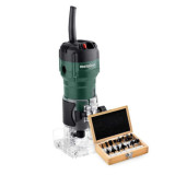 Affleureuse filaire 500W 6MM fm 500 6 avec lot de fraises Metabo 601741180