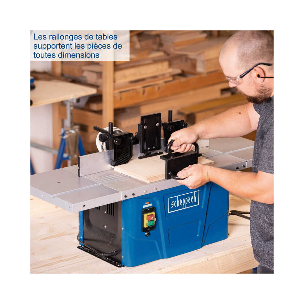 Fraiseuse defonceuse 1500W pinces de serrage 68 a 12MM HF50 scheppach 4902103924