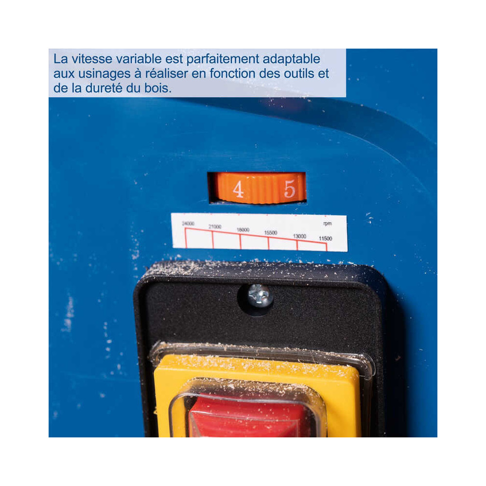 Fraiseuse defonceuse 1500W pinces de serrage 68 a 12MM HF50 scheppach 4902103924