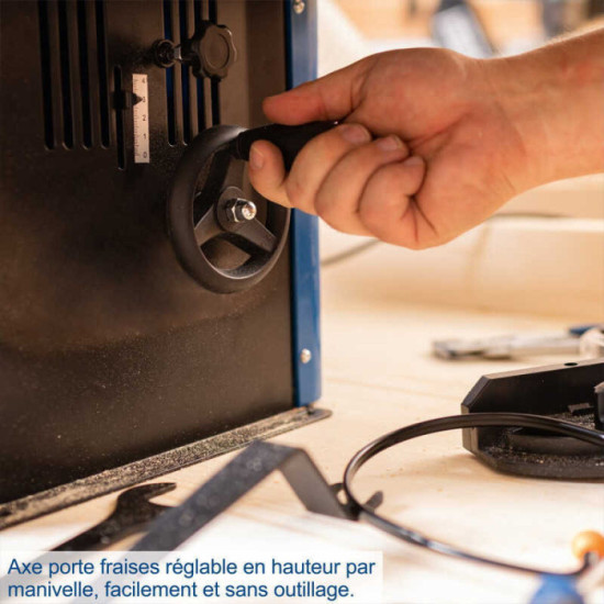 Fraiseuse defonceuse 1500W pinces de serrage 68 a 12MM HF50 scheppach 4902103924