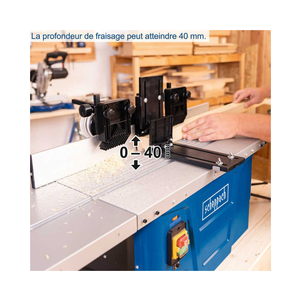 Fraiseuse defonceuse 1500W pinces de serrage 68 a 12MM HF50 scheppach 4902103924