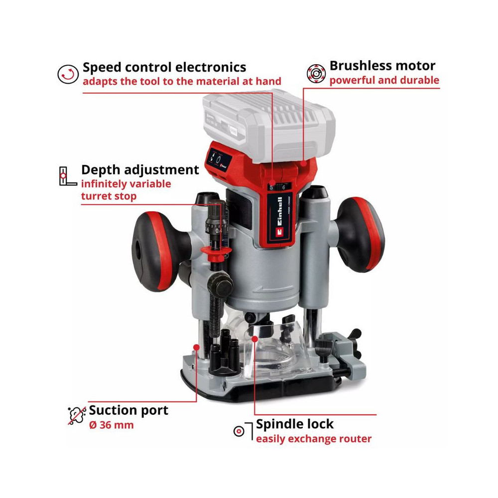 Defonceuse 18V 68MM tp ro 18 li bl solo Einhell 4350411