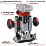 Defonceuse 18V 68MM tp ro 18 set li bl solo dans sac Einhell 4350410