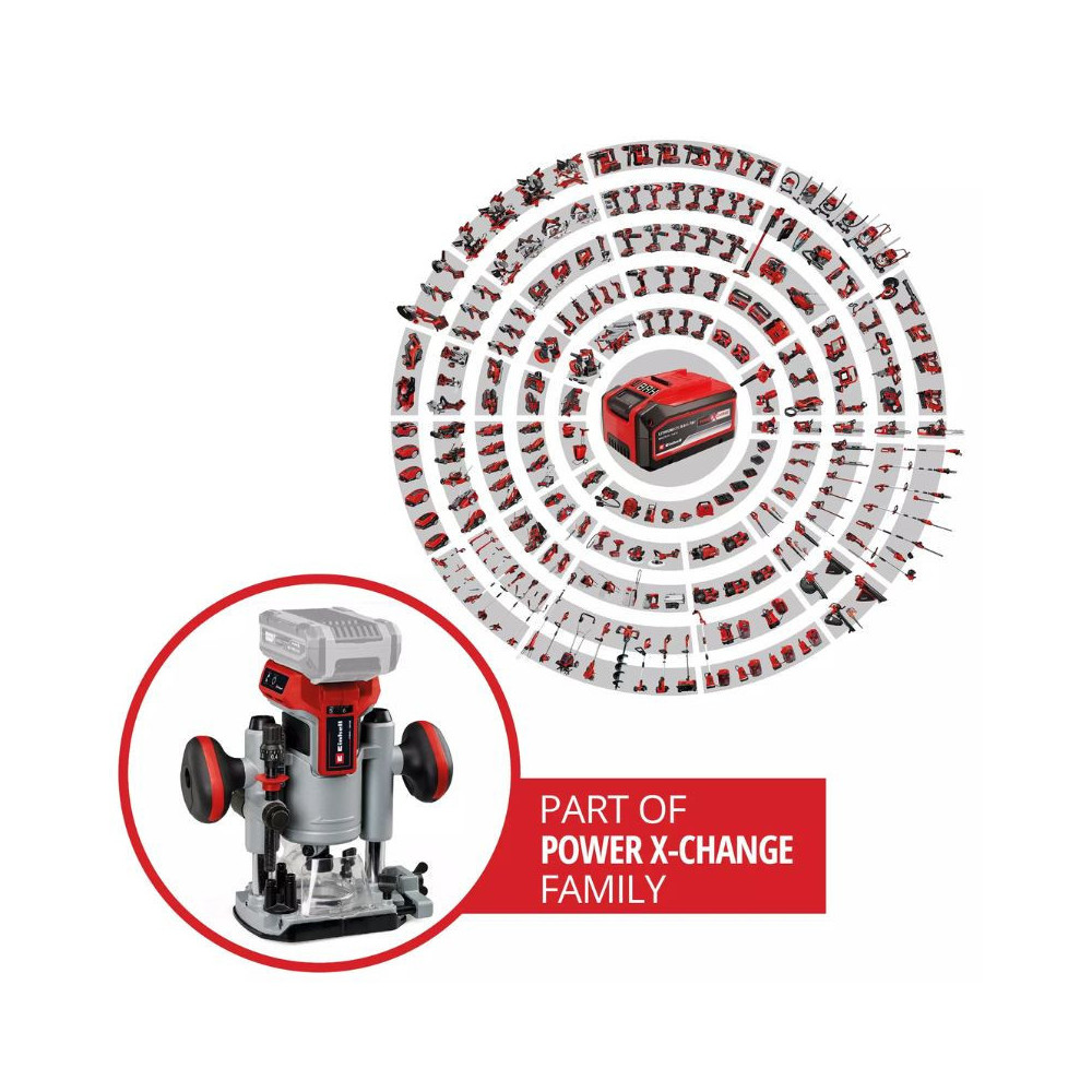 Defonceuse 18V 68MM tp ro 18 set li bl solo dans sac Einhell 4350410
