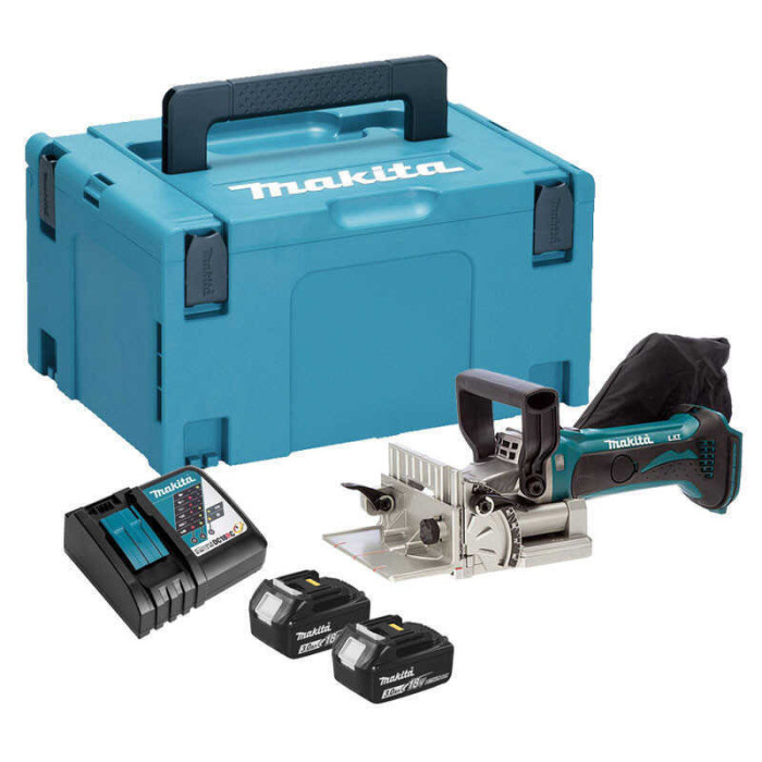 Fraiseuse lamelleuse a batteries lxt 18V 2X3AH Makita DPJ180RFJ