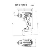 Boulonneuse Metabo SSW 18 LTX 400 BL 5,5 Ah au prix HT