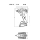 Visseuse a chocs 18V ssw 18 lt 300 bl dans metabox Metabo 602398840